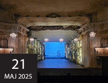 Visning av ursprungliga teaterkulisser på Drottningholms slottsteater. 